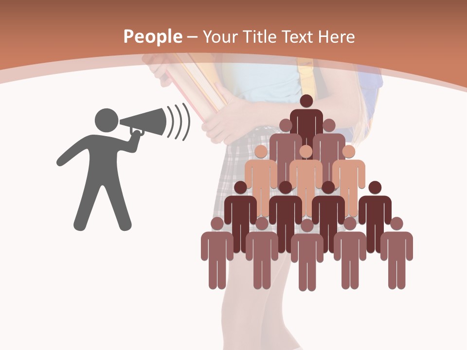 Schoolgirl Smile Braid PowerPoint Template