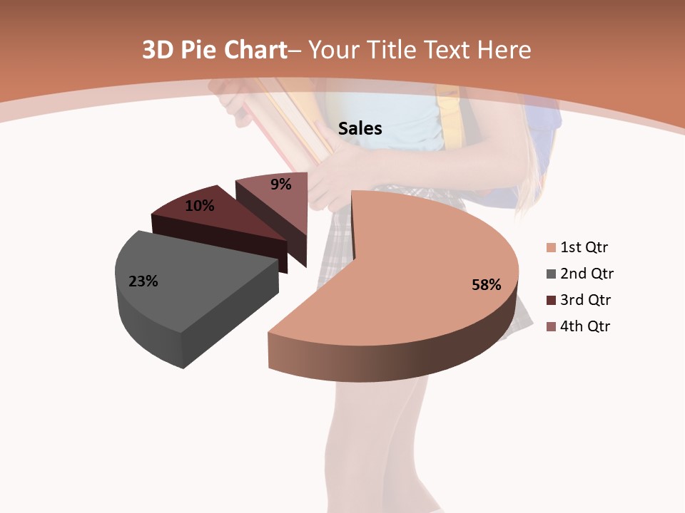 Schoolgirl Smile Braid PowerPoint Template