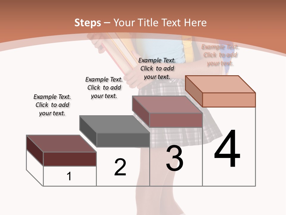 Schoolgirl Smile Braid PowerPoint Template