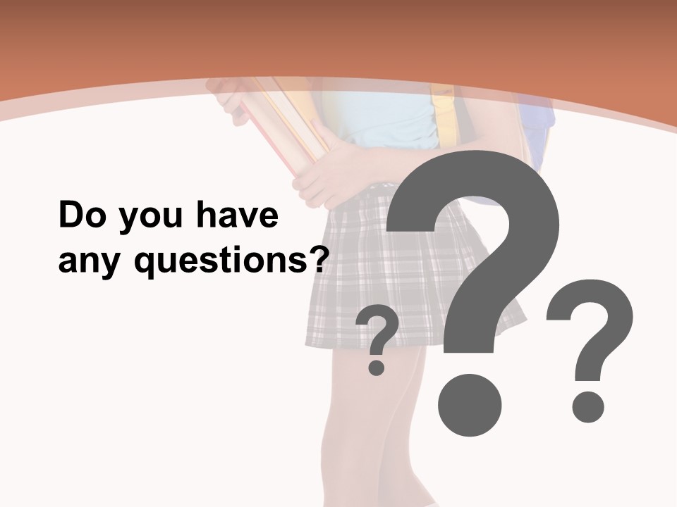 Schoolgirl Smile Braid PowerPoint Template