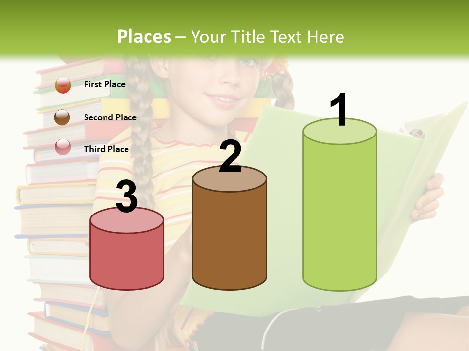 Female Holding Caucasian PowerPoint Template