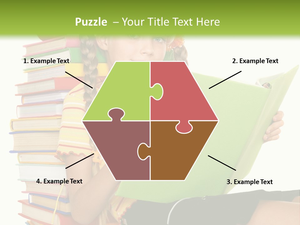 Female Holding Caucasian PowerPoint Template