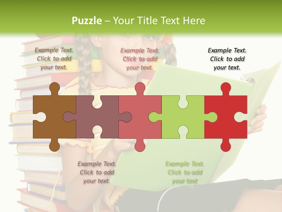 Female Holding Caucasian PowerPoint Template