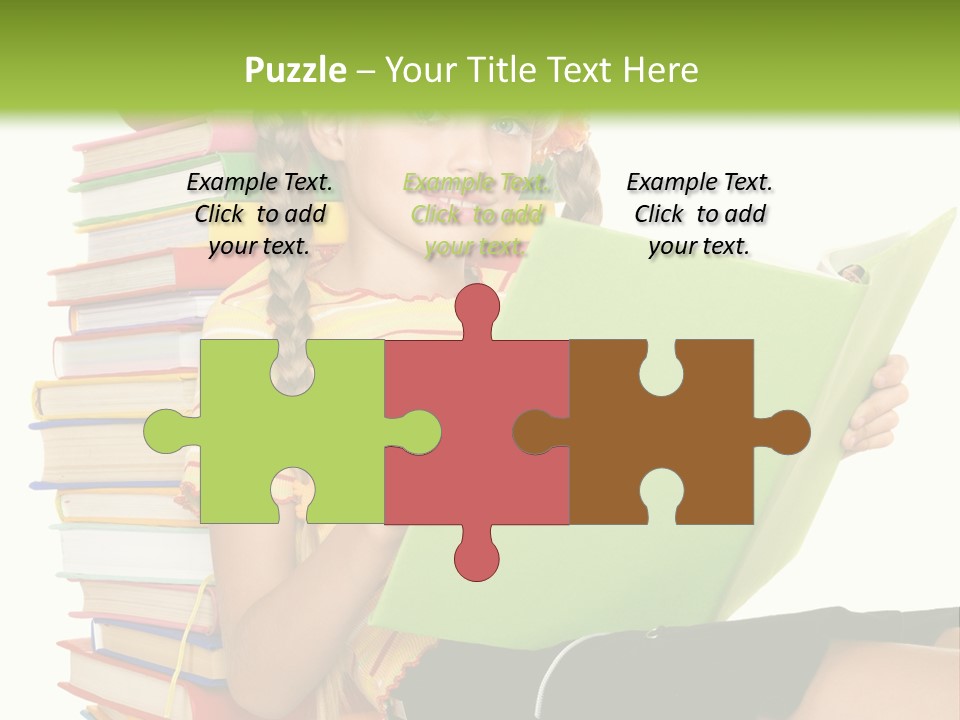 Female Holding Caucasian PowerPoint Template