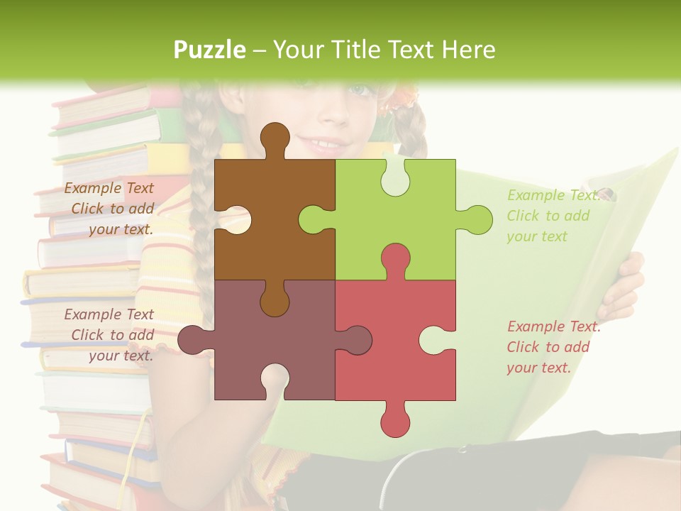 Female Holding Caucasian PowerPoint Template