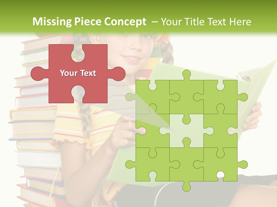 Female Holding Caucasian PowerPoint Template