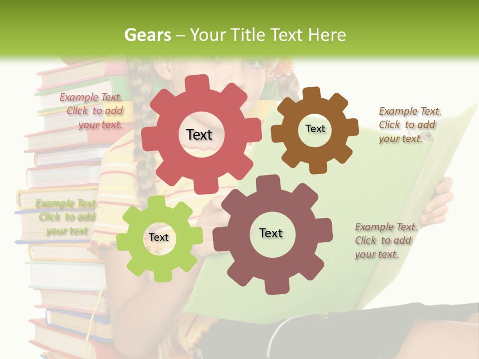 Female Holding Caucasian PowerPoint Template