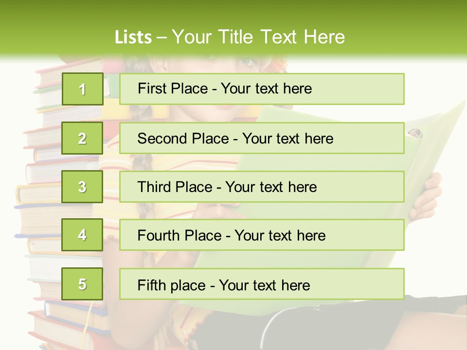 Female Holding Caucasian PowerPoint Template