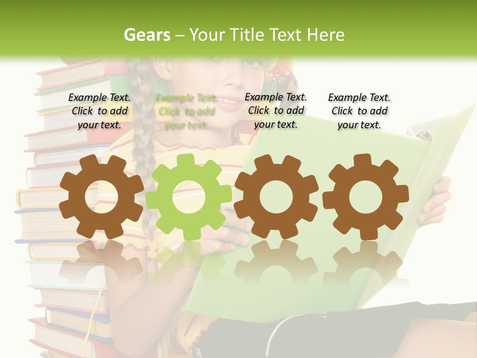 Female Holding Caucasian PowerPoint Template