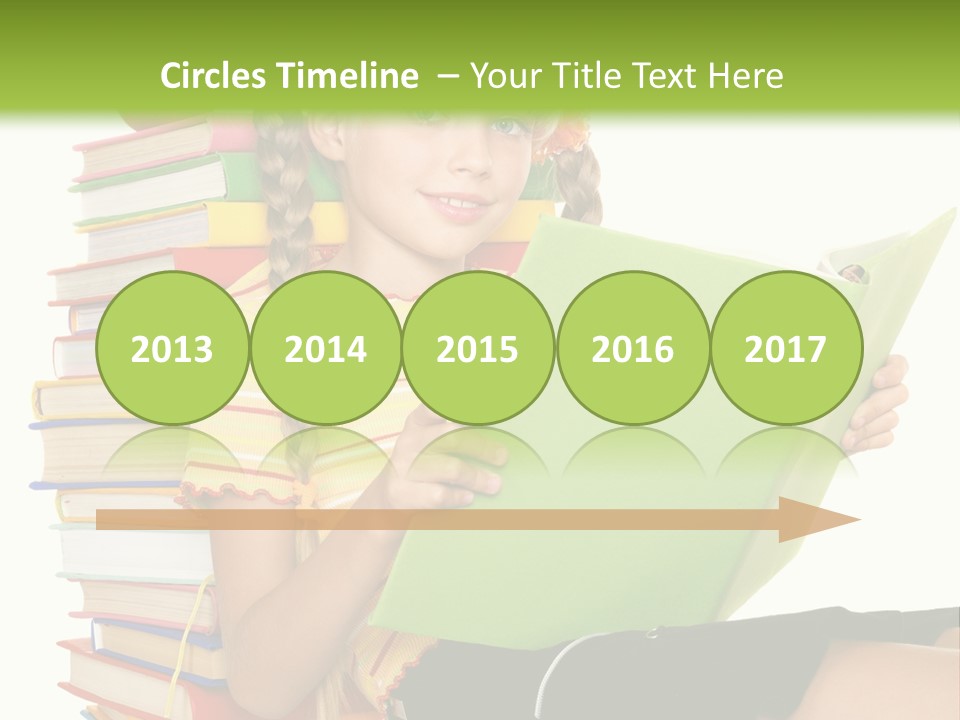 Female Holding Caucasian PowerPoint Template