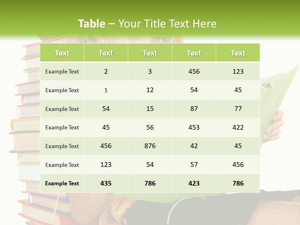 Female Holding Caucasian PowerPoint Template