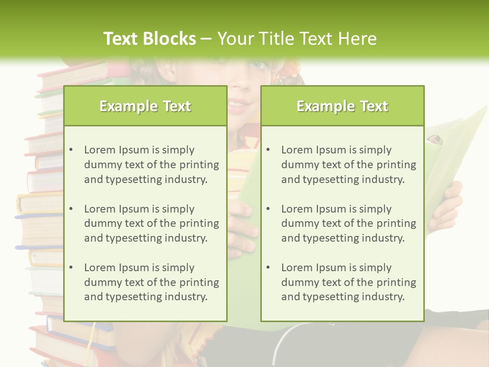 Female Holding Caucasian PowerPoint Template