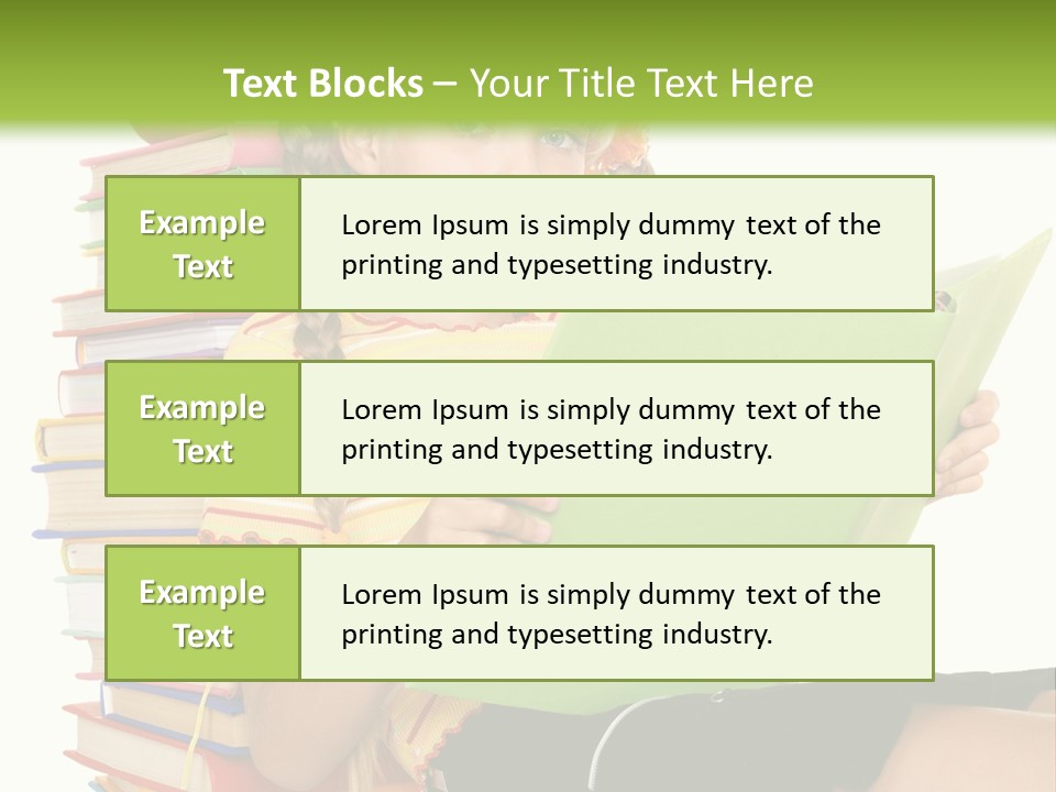 Female Holding Caucasian PowerPoint Template