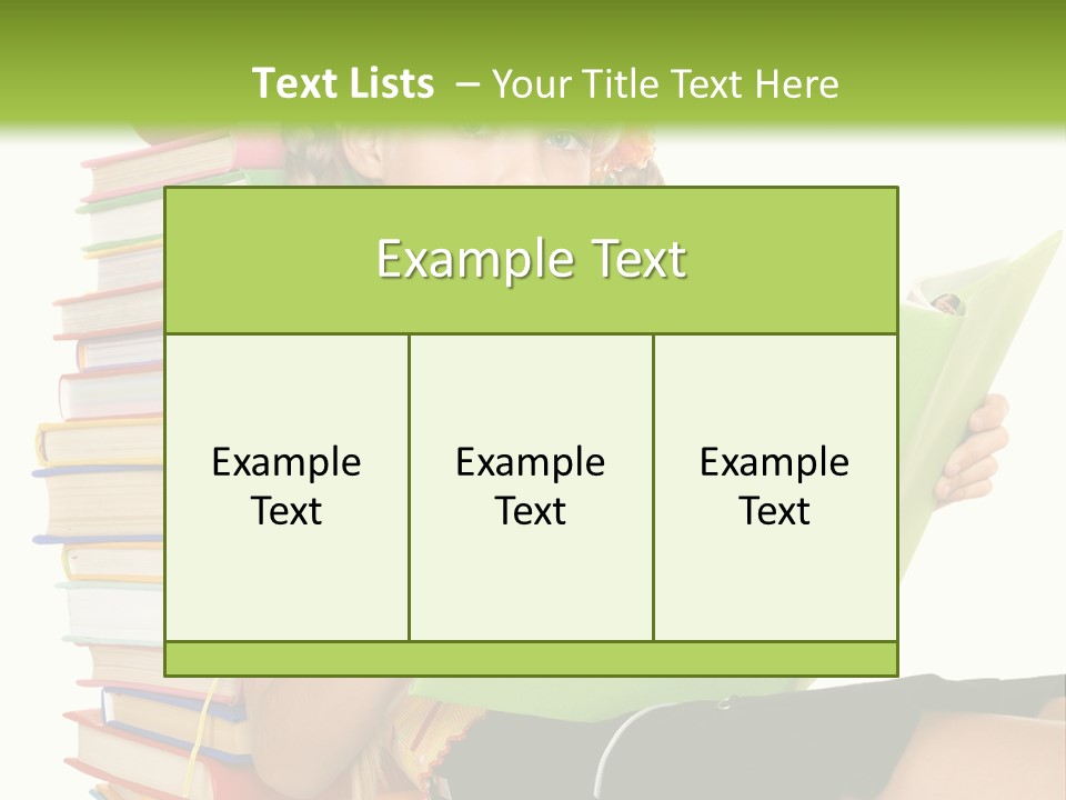 Female Holding Caucasian PowerPoint Template