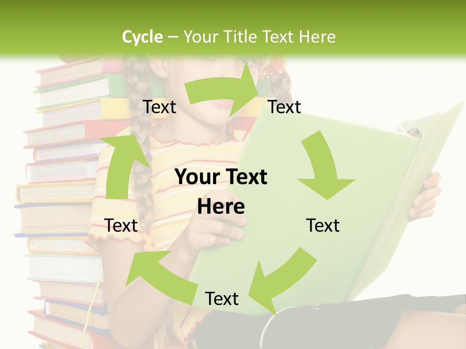 Female Holding Caucasian PowerPoint Template