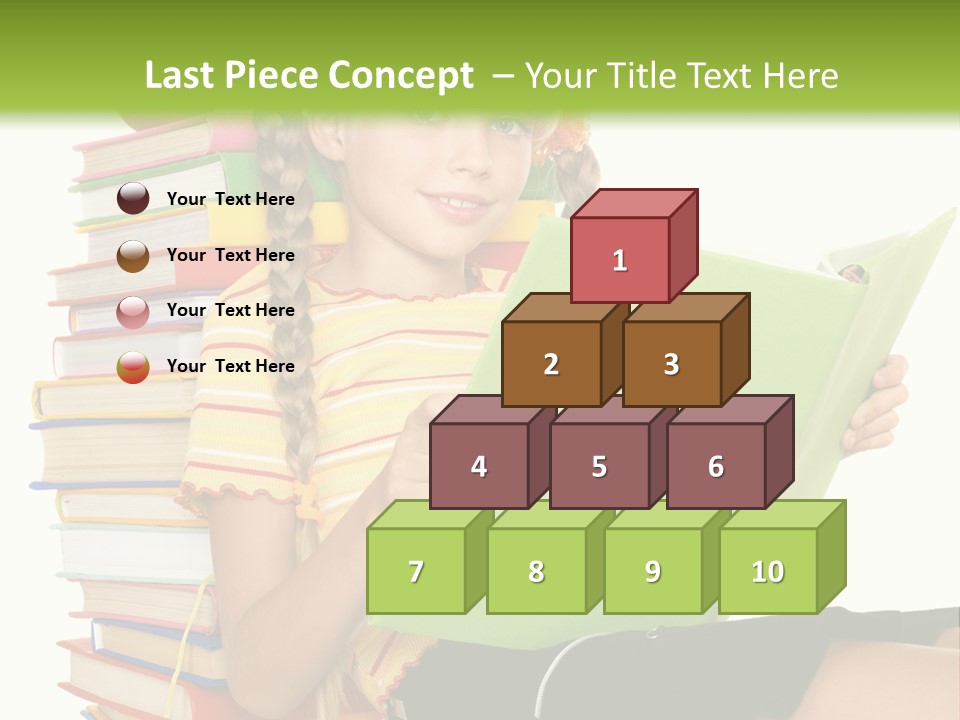 Female Holding Caucasian PowerPoint Template