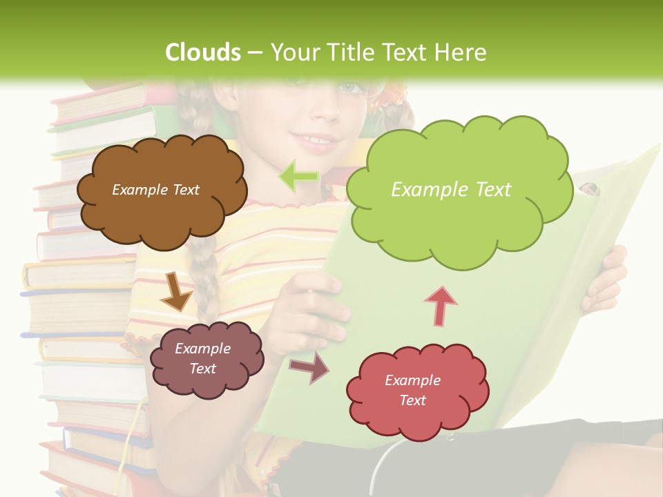 Female Holding Caucasian PowerPoint Template