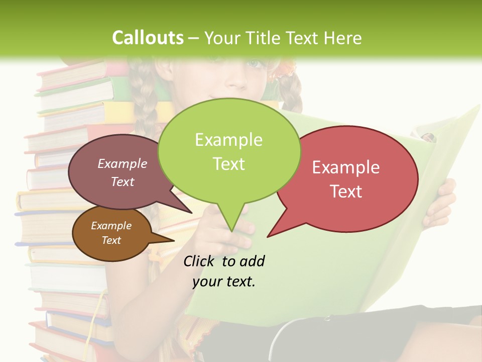 Female Holding Caucasian PowerPoint Template