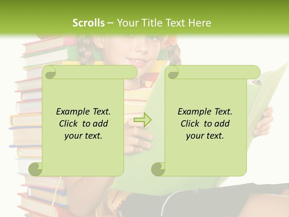 Female Holding Caucasian PowerPoint Template