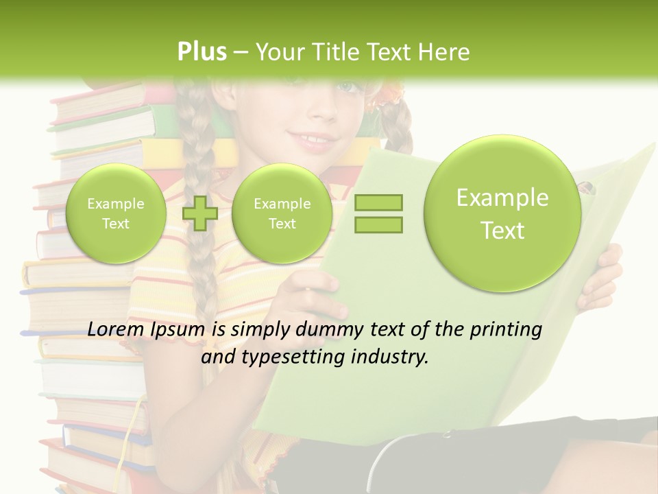 Female Holding Caucasian PowerPoint Template