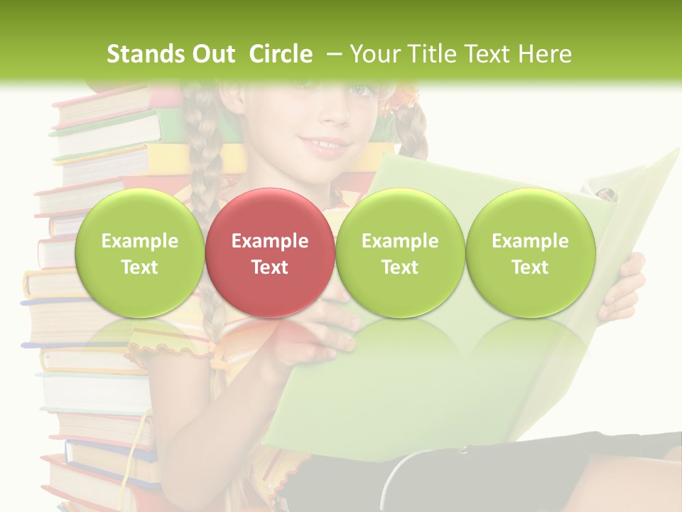 Female Holding Caucasian PowerPoint Template