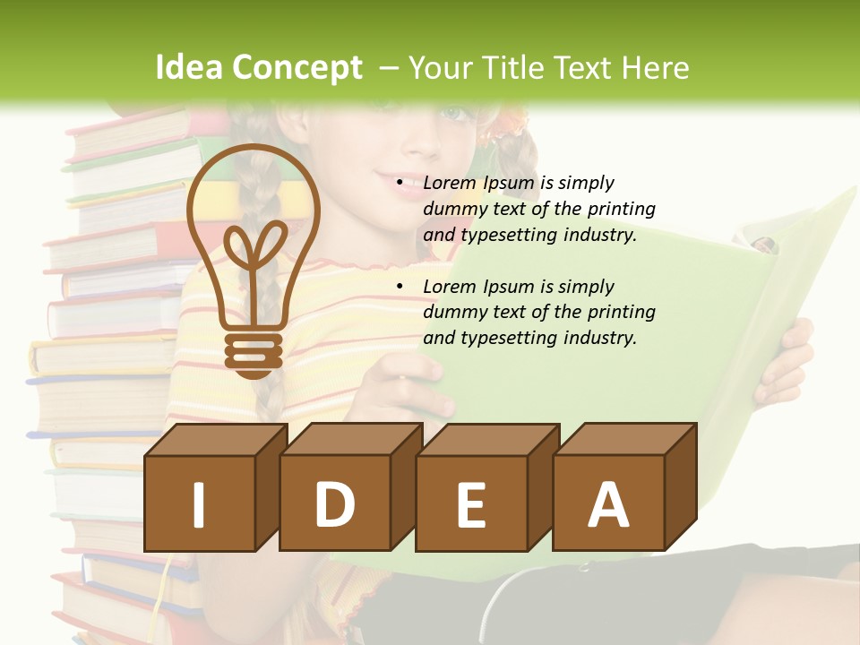 Female Holding Caucasian PowerPoint Template