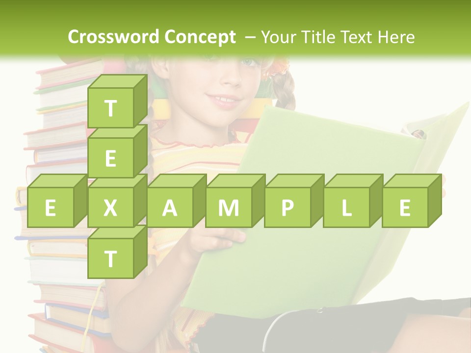 Female Holding Caucasian PowerPoint Template