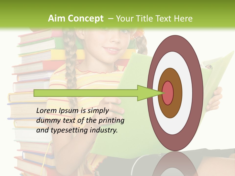 Female Holding Caucasian PowerPoint Template