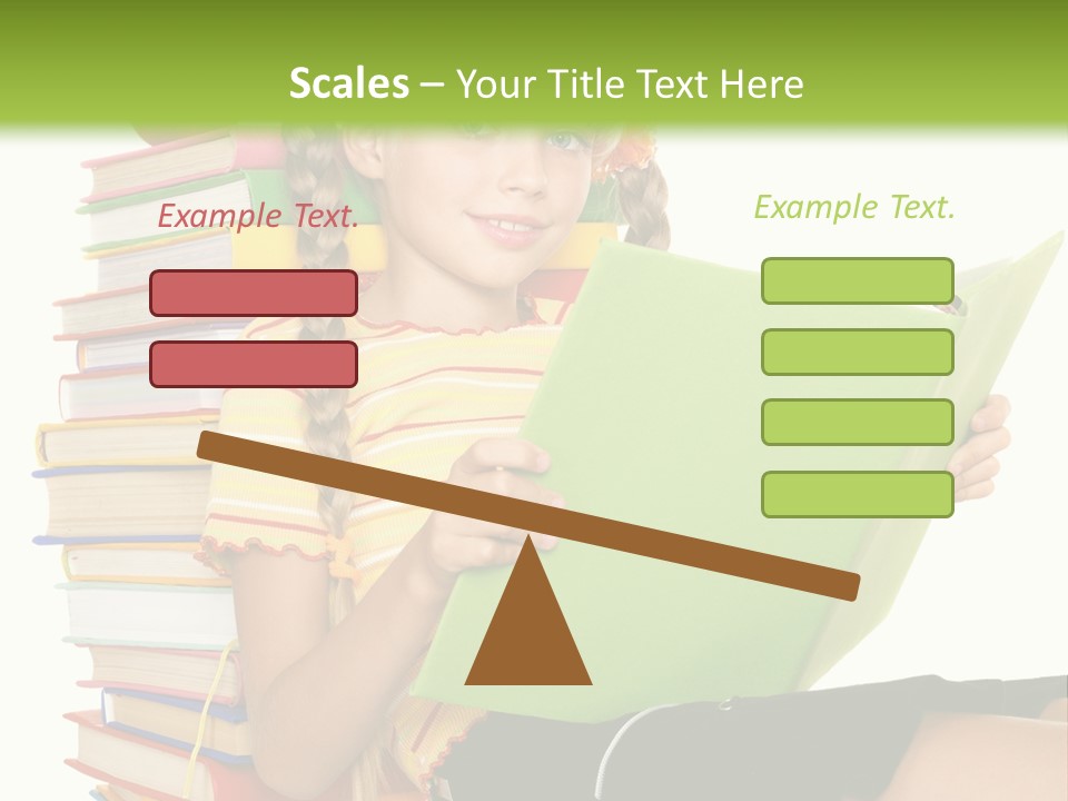 Female Holding Caucasian PowerPoint Template