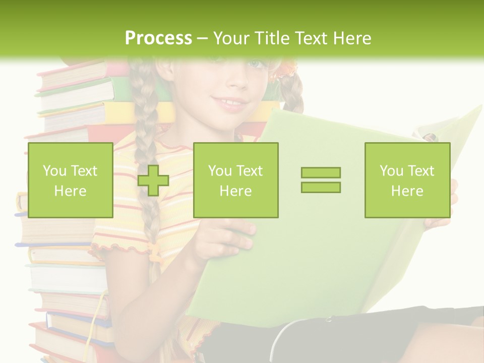 Female Holding Caucasian PowerPoint Template