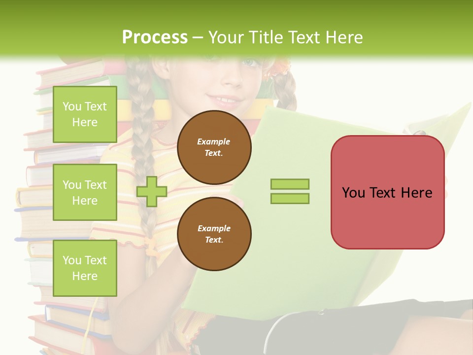 Female Holding Caucasian PowerPoint Template