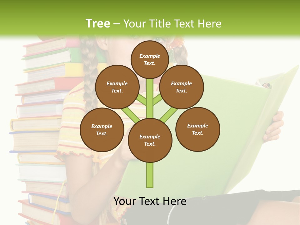 Female Holding Caucasian PowerPoint Template