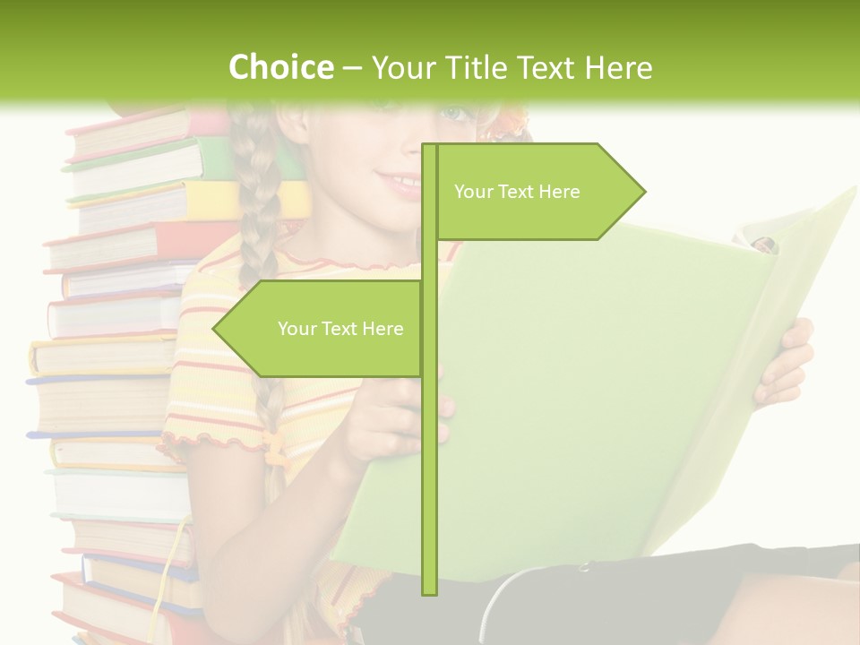 Female Holding Caucasian PowerPoint Template