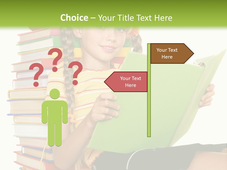 Female Holding Caucasian PowerPoint Template