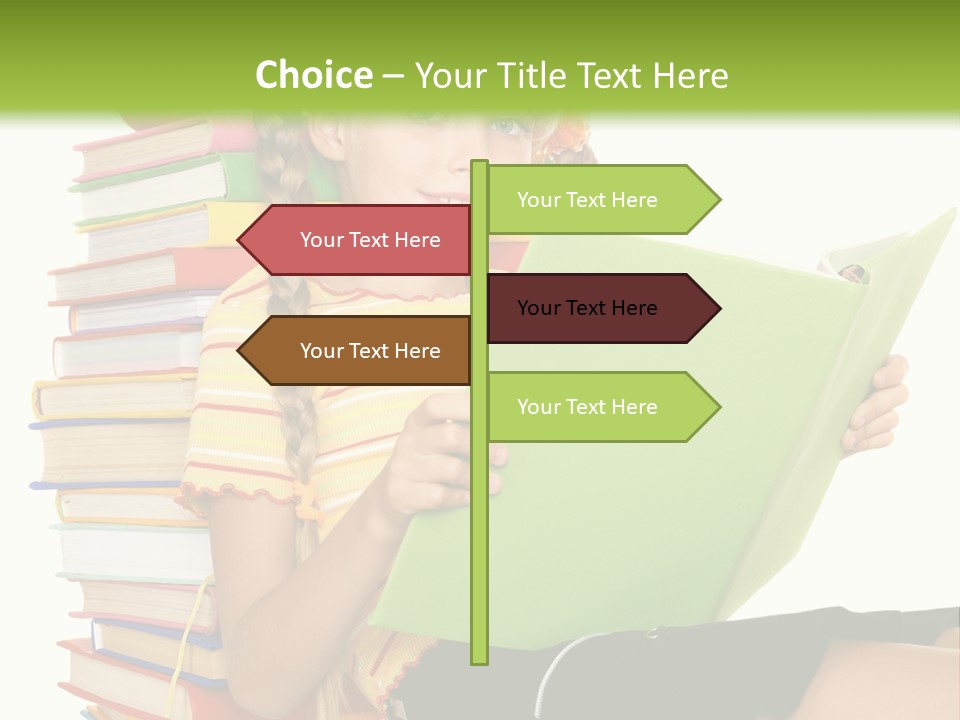 Female Holding Caucasian PowerPoint Template