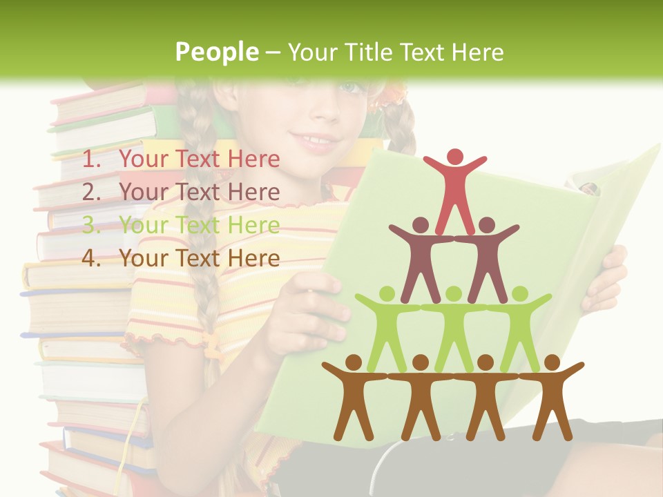 Female Holding Caucasian PowerPoint Template