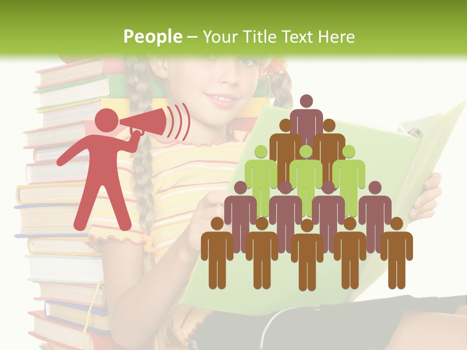 Female Holding Caucasian PowerPoint Template