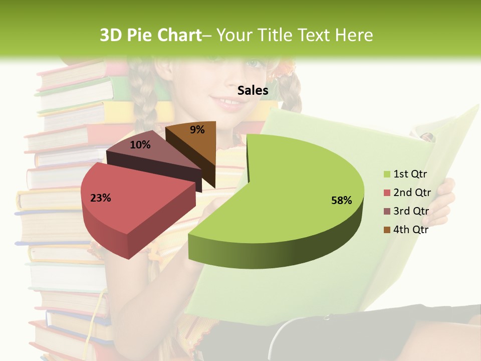 Female Holding Caucasian PowerPoint Template