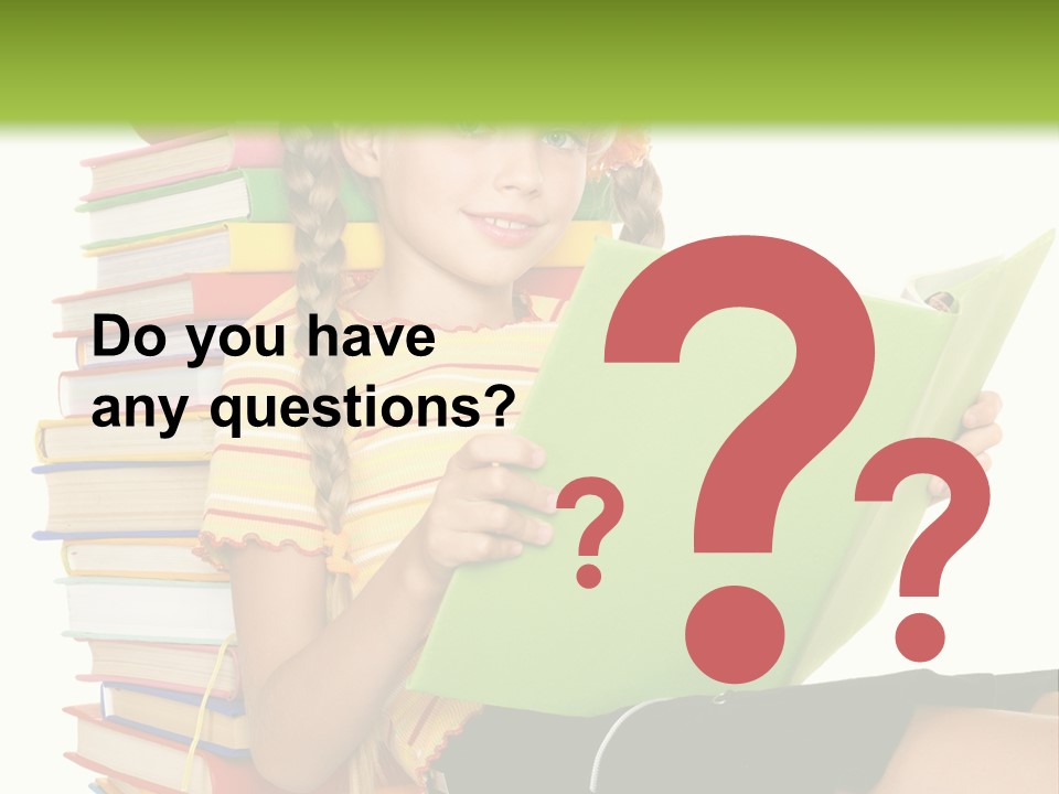 Female Holding Caucasian PowerPoint Template