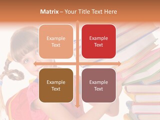 Caucasian Book Bag Holding PowerPoint Template