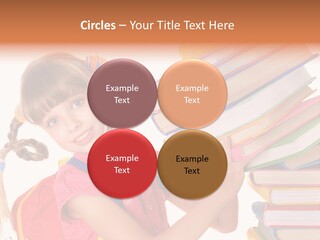 Caucasian Book Bag Holding PowerPoint Template
