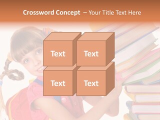 Caucasian Book Bag Holding PowerPoint Template