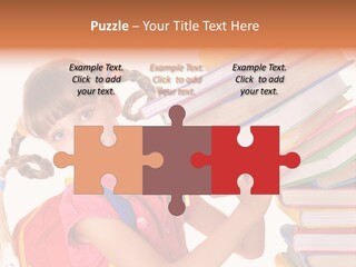 Caucasian Book Bag Holding PowerPoint Template