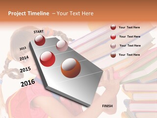 Caucasian Book Bag Holding PowerPoint Template