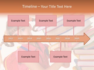 Caucasian Book Bag Holding PowerPoint Template