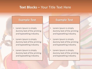 Caucasian Book Bag Holding PowerPoint Template