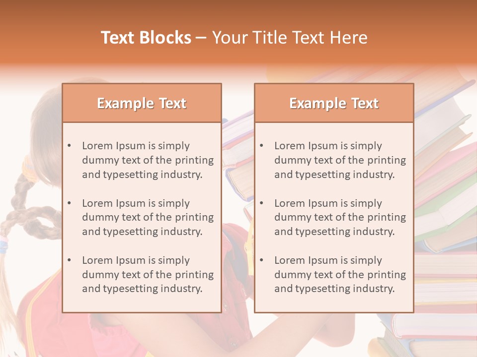 Caucasian Book Bag Holding PowerPoint Template