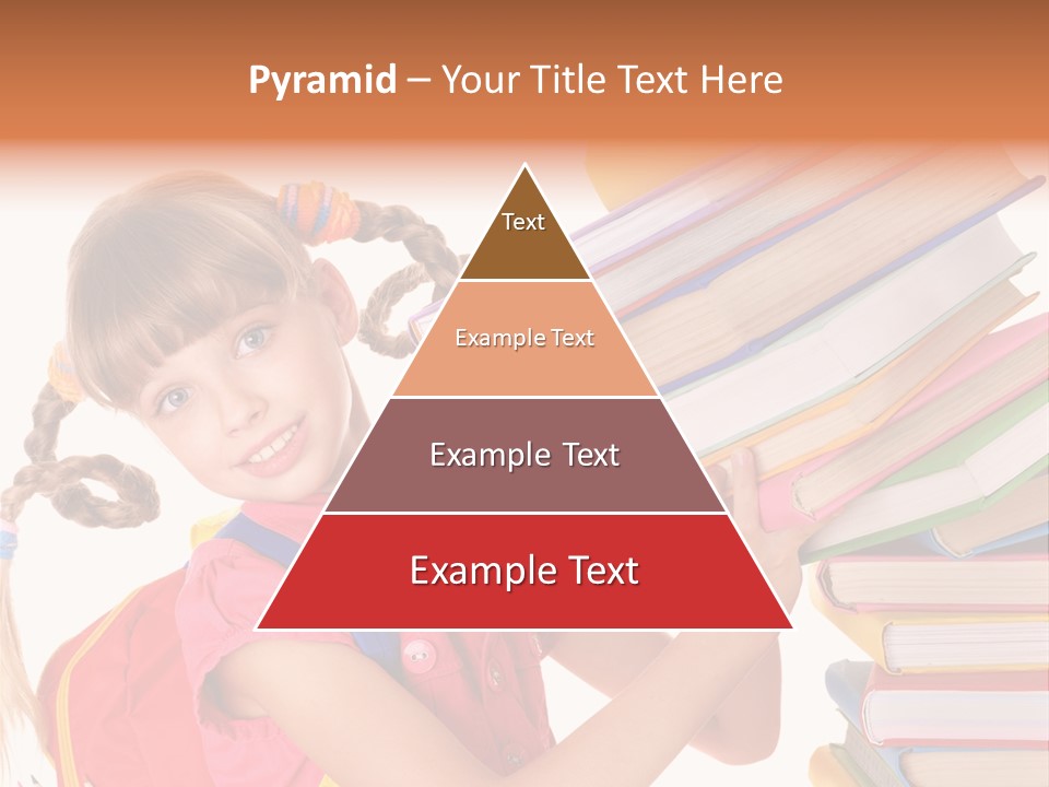 Caucasian Book Bag Holding PowerPoint Template