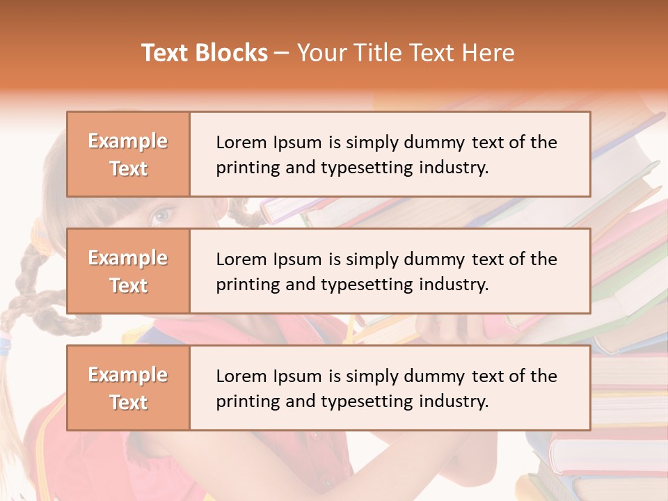 Caucasian Book Bag Holding PowerPoint Template