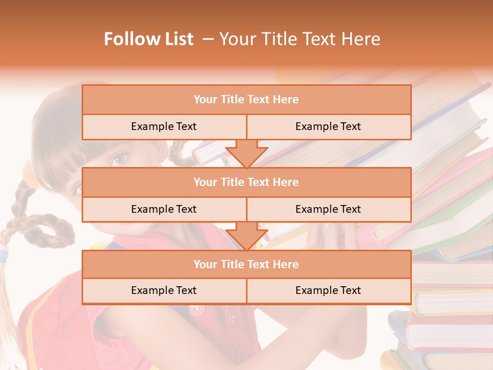 Caucasian Book Bag Holding PowerPoint Template